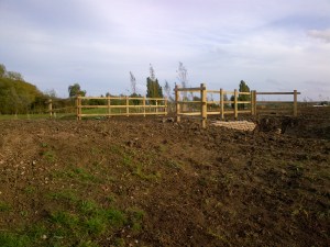 wixams post and rail culvert 3